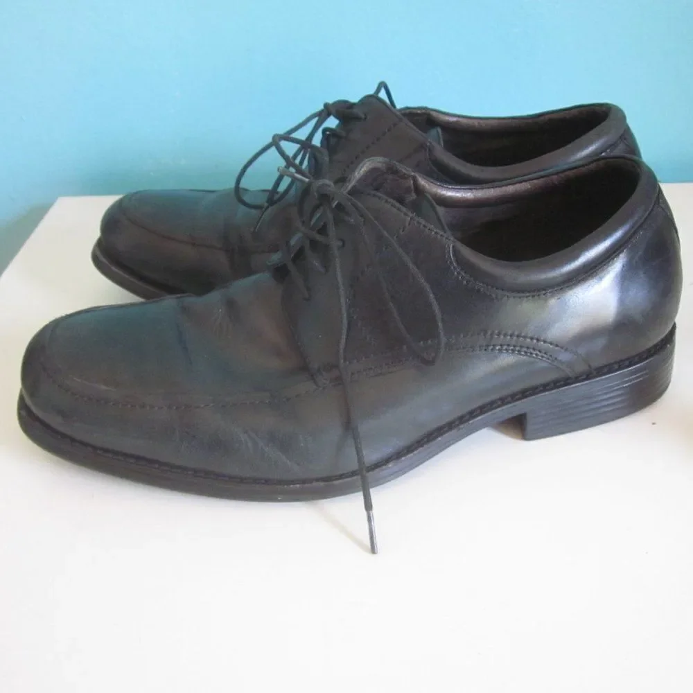 Johnston & Murphy Mens Lace Ups Black Leather 9 M